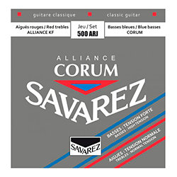 Sada nylonových strun Savarez Corum pro klasickou kytaru stření pnutí