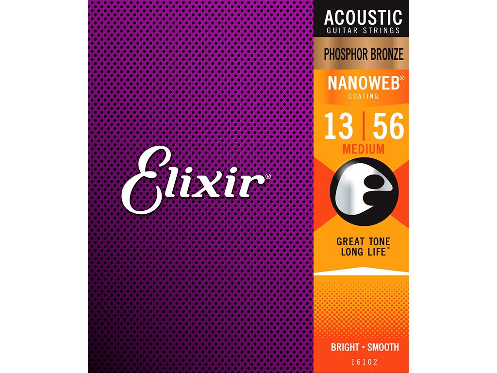 Struny Elixir NANOWEB Phospor bronze 13 56